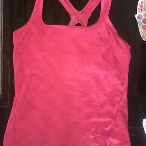 neon pink nike workout top size medium
